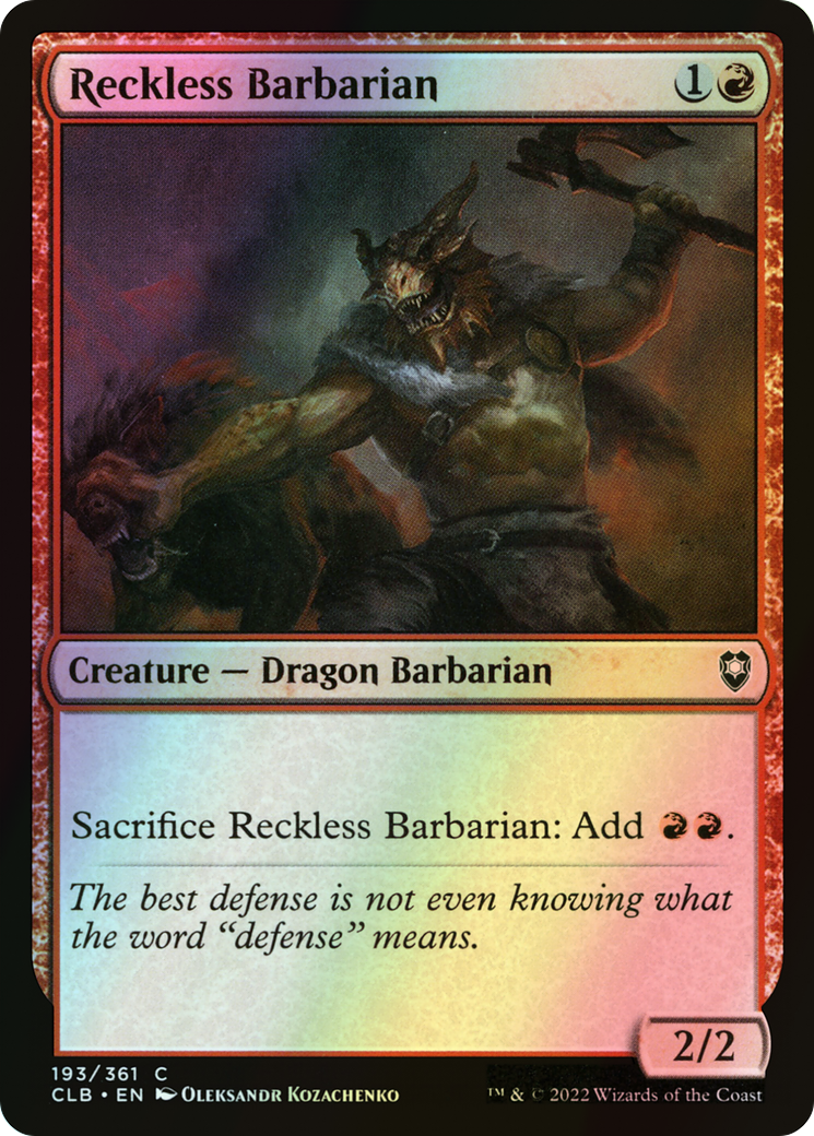 Reckless Barbarian (CLB) #193 [EN/F]