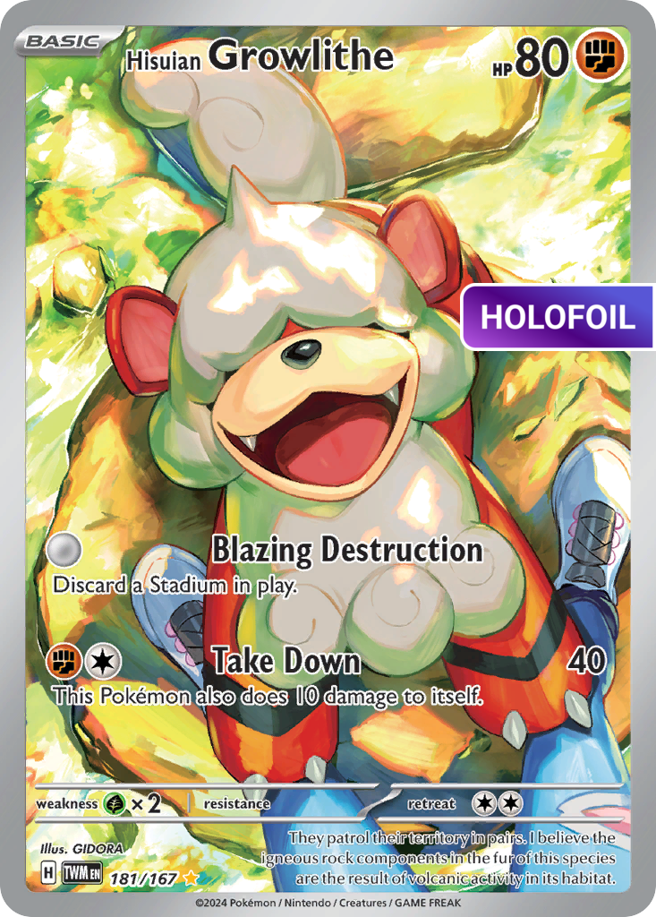 Hisuian Growlithe - 181/167 (TWM) #181 [EN/H] s/o