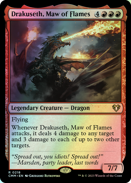 Drakuseth, Maw of Flames (CMM) #218 [EN/F] s/o