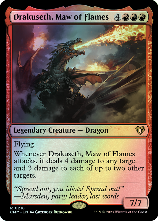 Drakuseth, Maw of Flames (CMM) #218 [EN/F] s/o