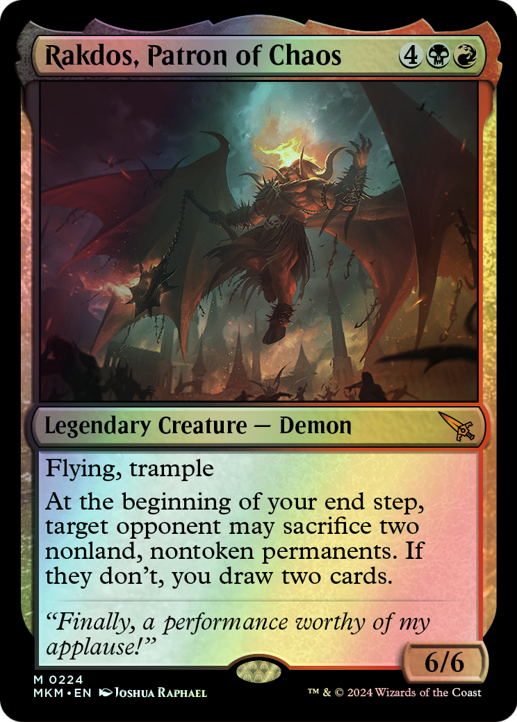 Rakdos, Patron of Chaos (MKM) #224 [EN/F] s/o