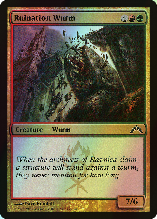 Ruination Wurm (GTC) #192 [EN/F] s/o