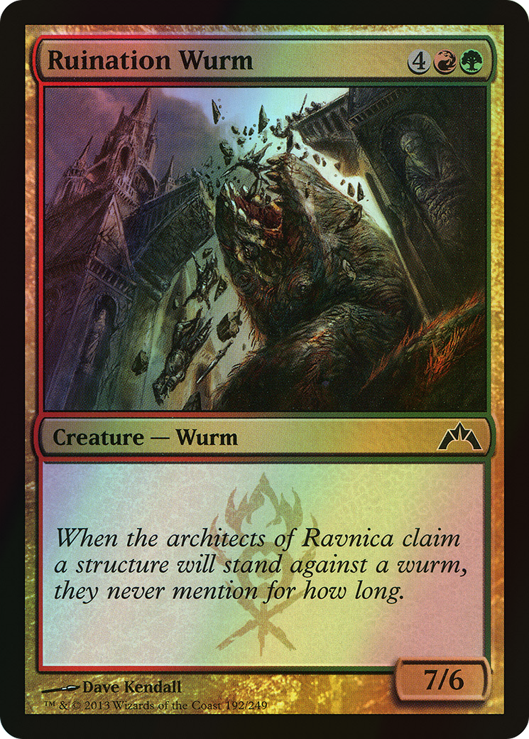 Ruination Wurm (GTC) #192 [EN/F] s/o