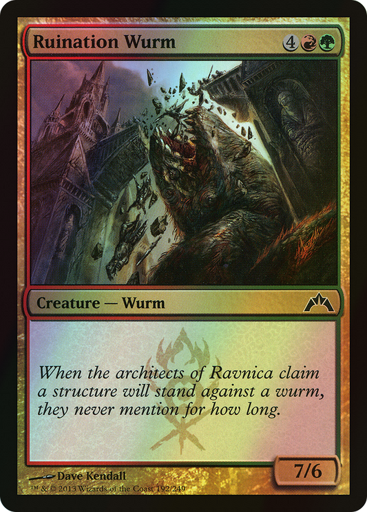 Ruination Wurm (GTC) #192 [EN/F] s/o