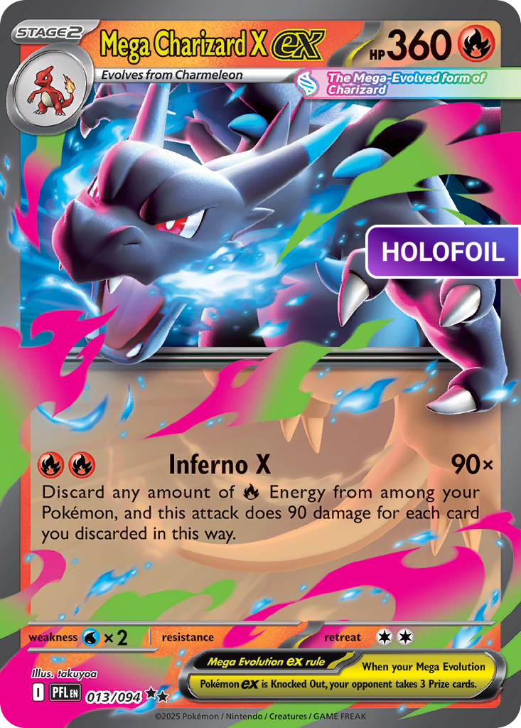 Mega Charizard X ex - 013/094 (PFL) #013 [EN/H] s/o