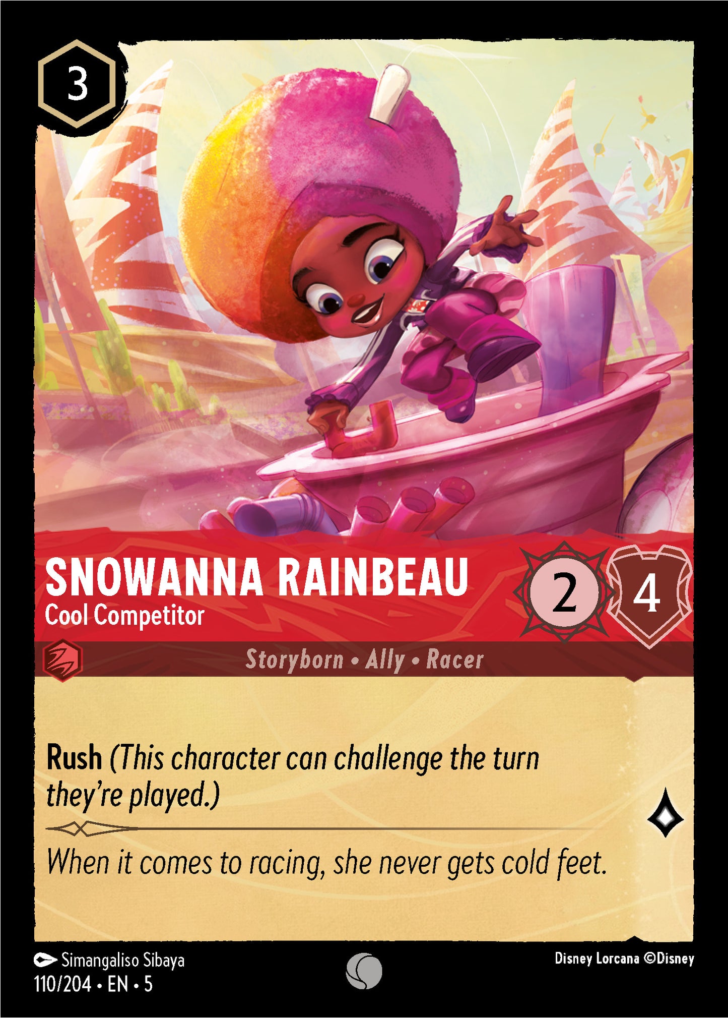 Snowanna Rainbeau, Cool Competitor (5) #110 [EN/N] s/o