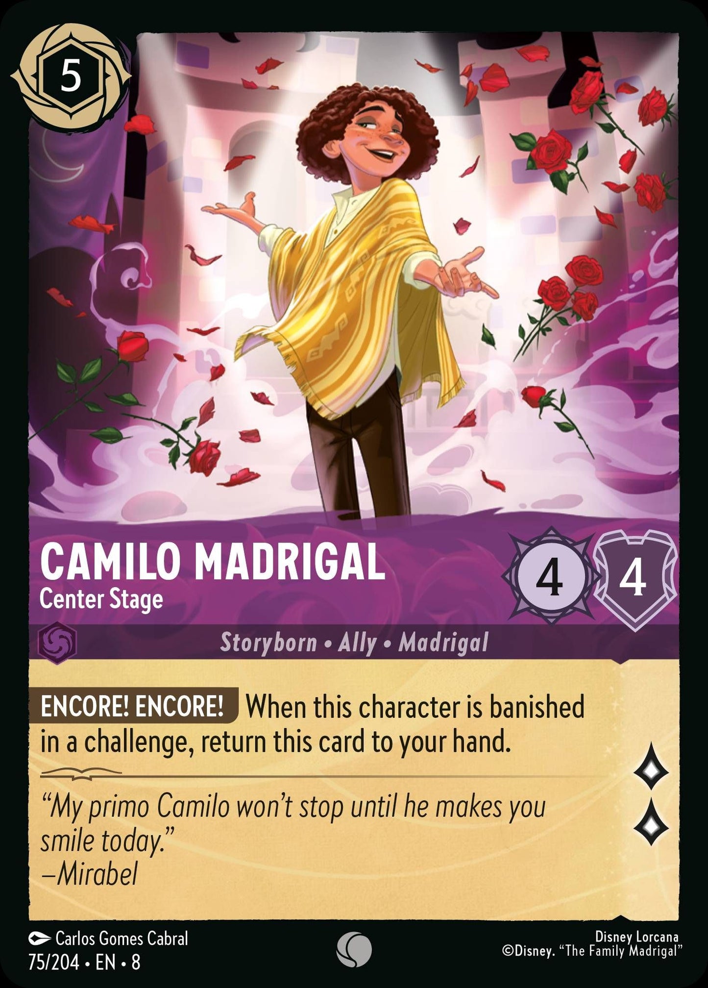 Camilo Madrigal, Center Stage (8) #75 [EN/N] s/o