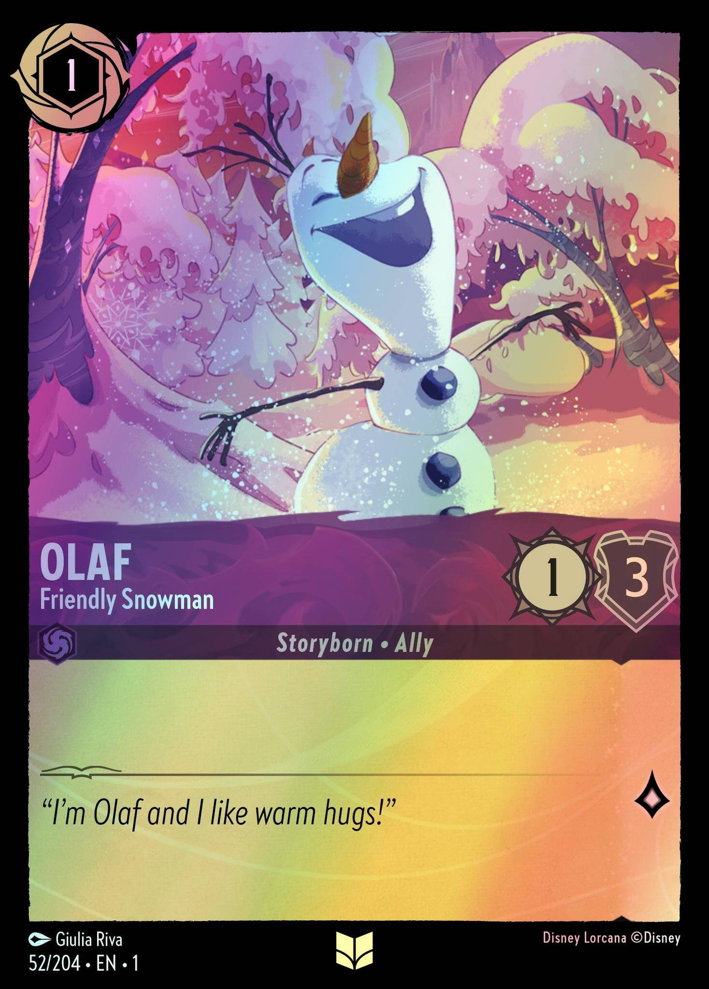 Olaf, Friendly Snowman (1) #52 [EN/F] s/o