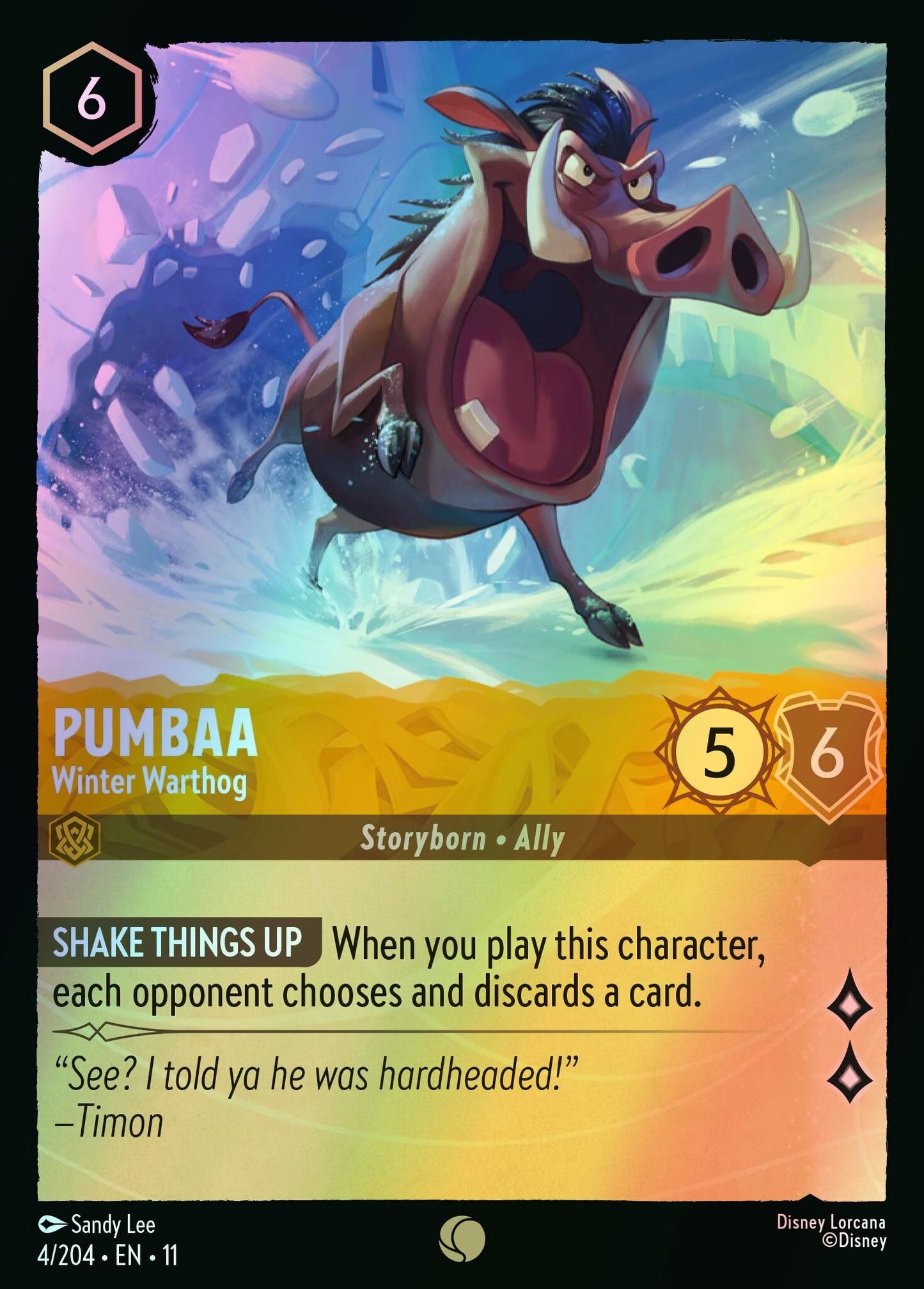 Pumbaa, Winter Warthog (11) #4 [EN/F]