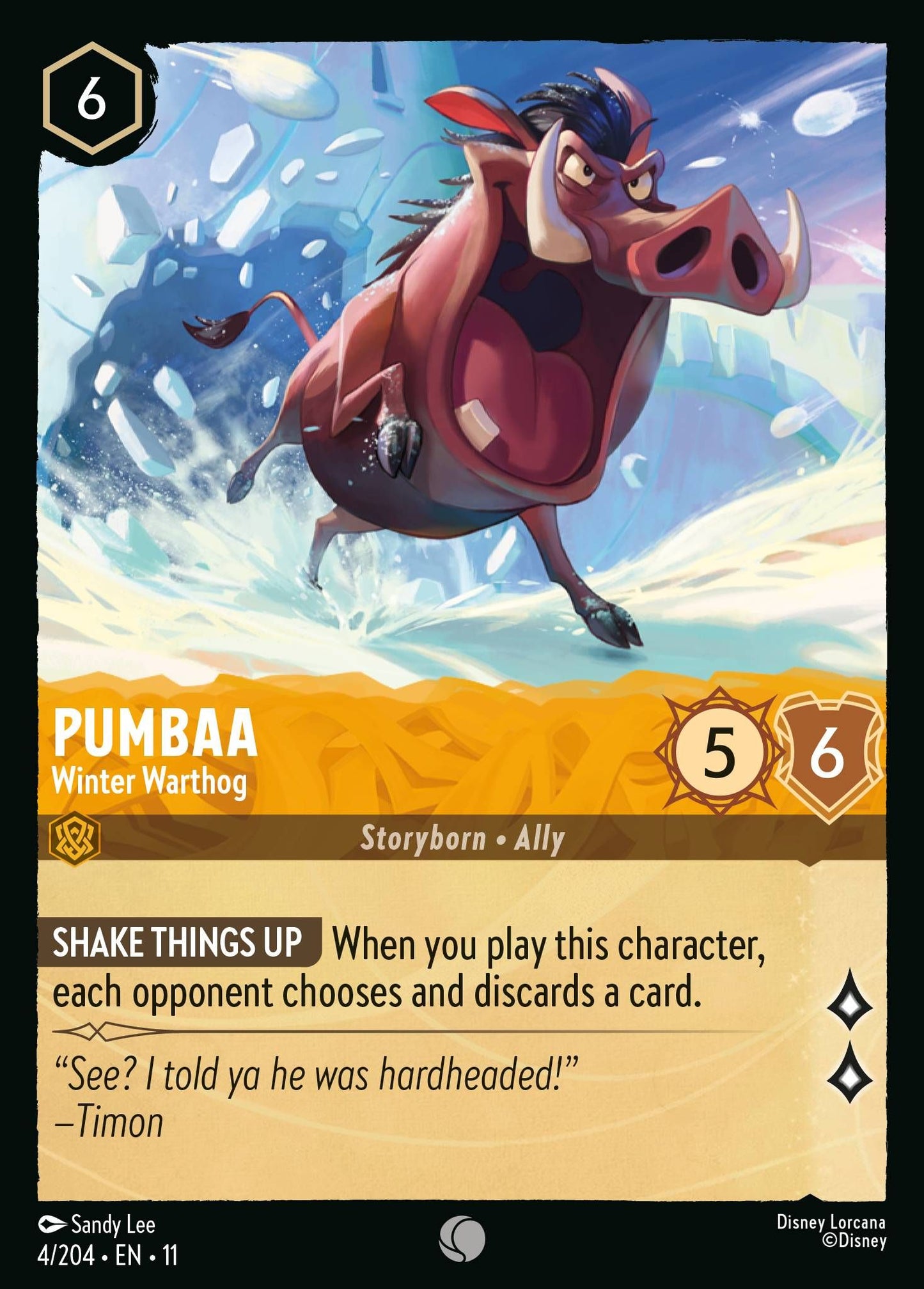 Pumbaa, Winter Warthog (11) #4 [EN/N]