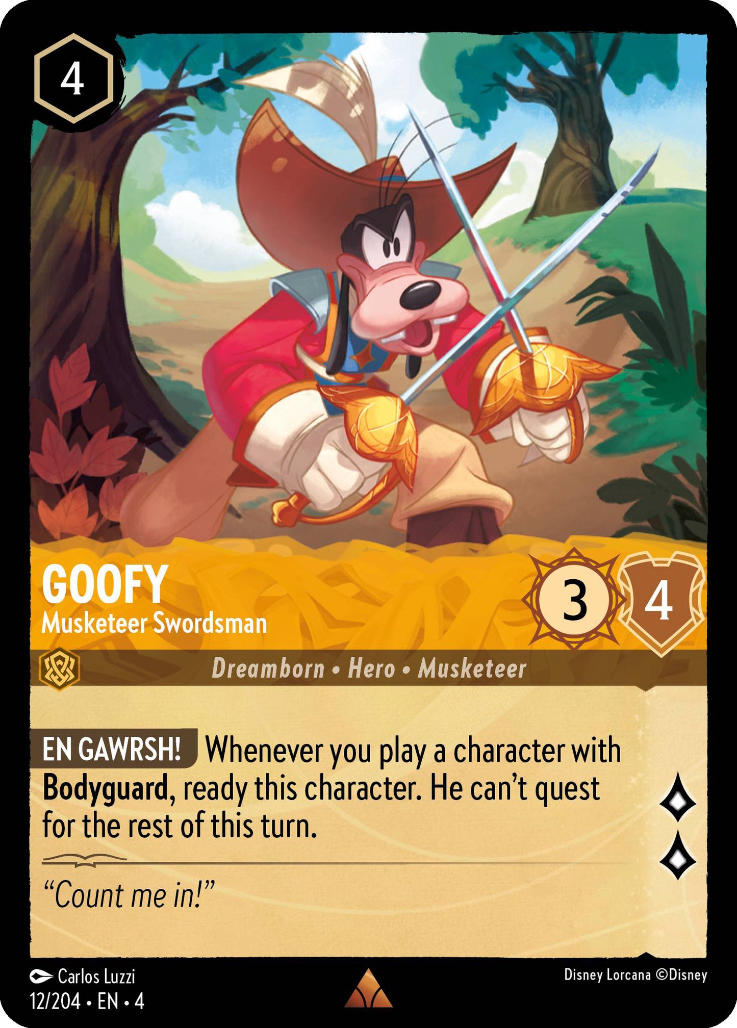 Goofy, Musketeer Swordsman (4) #12 [EN/N] s/o