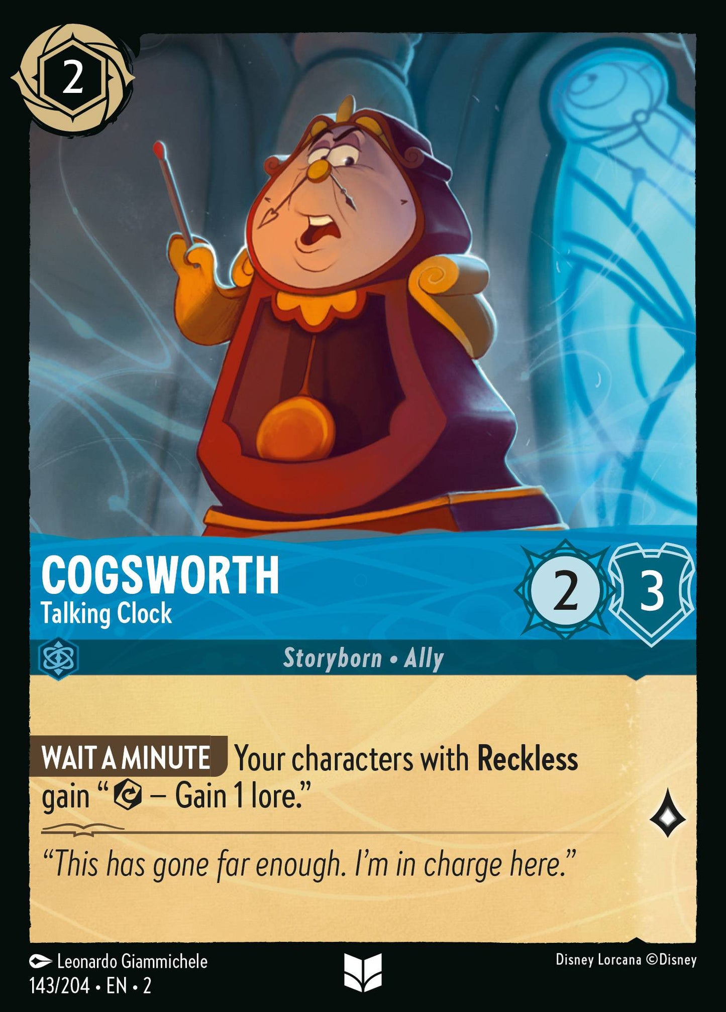 Cogsworth, Talking Clock (2) #143 [EN/N] s/o