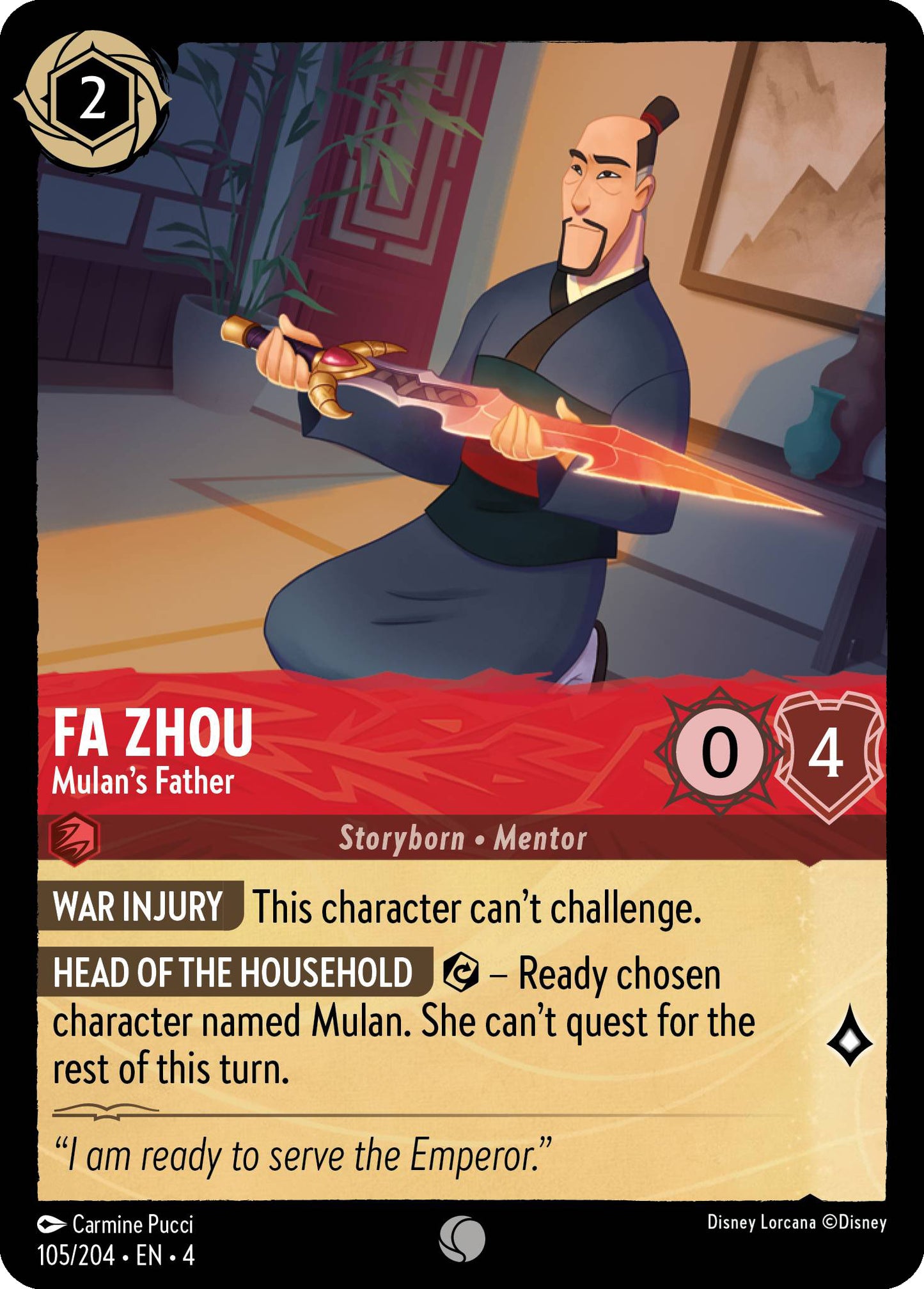 Fa Zhou, Mulan's Father (4) #105 [EN/N] s/o