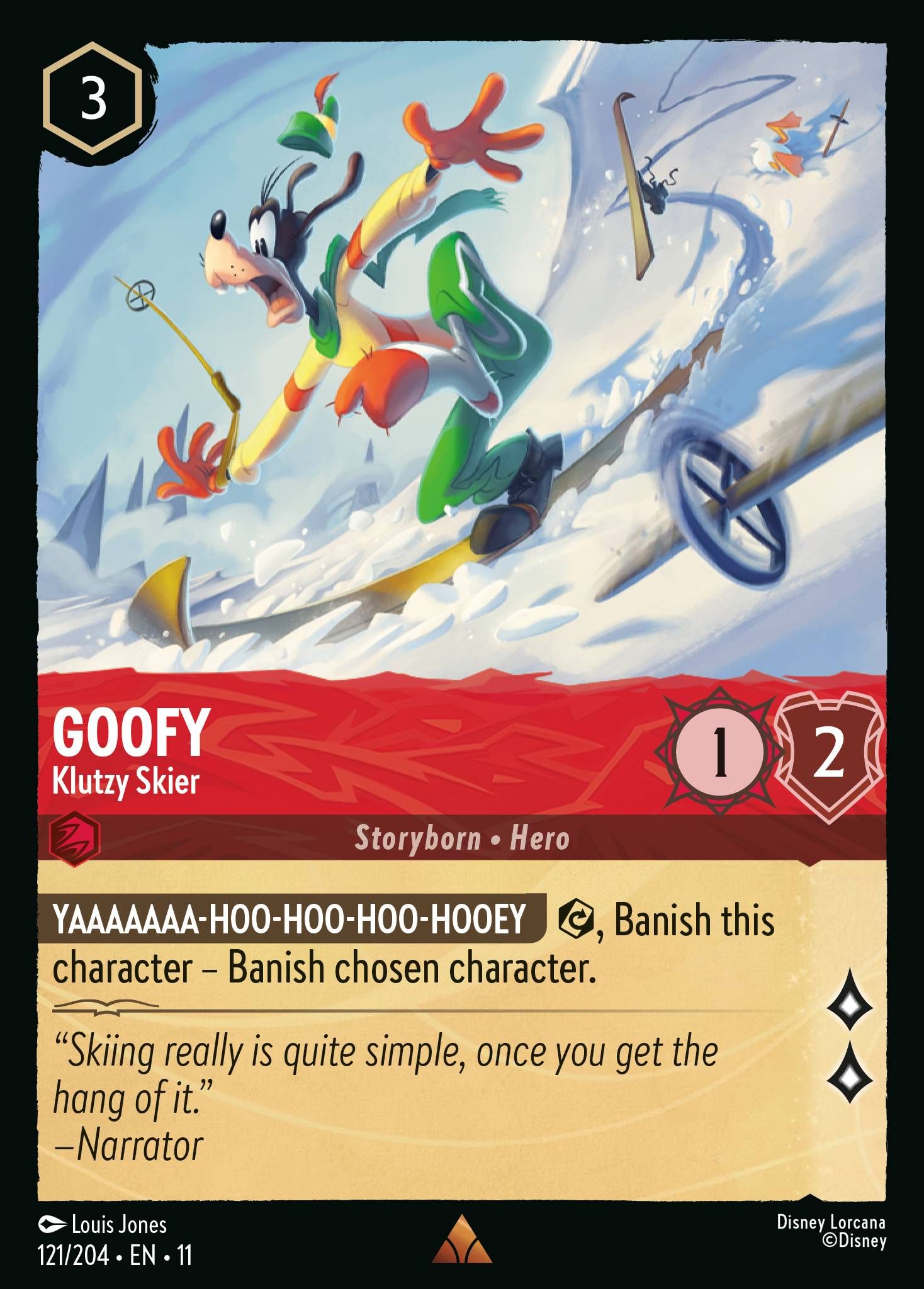 Goofy, Klutzy Skier (11) #121 [EN/N]
