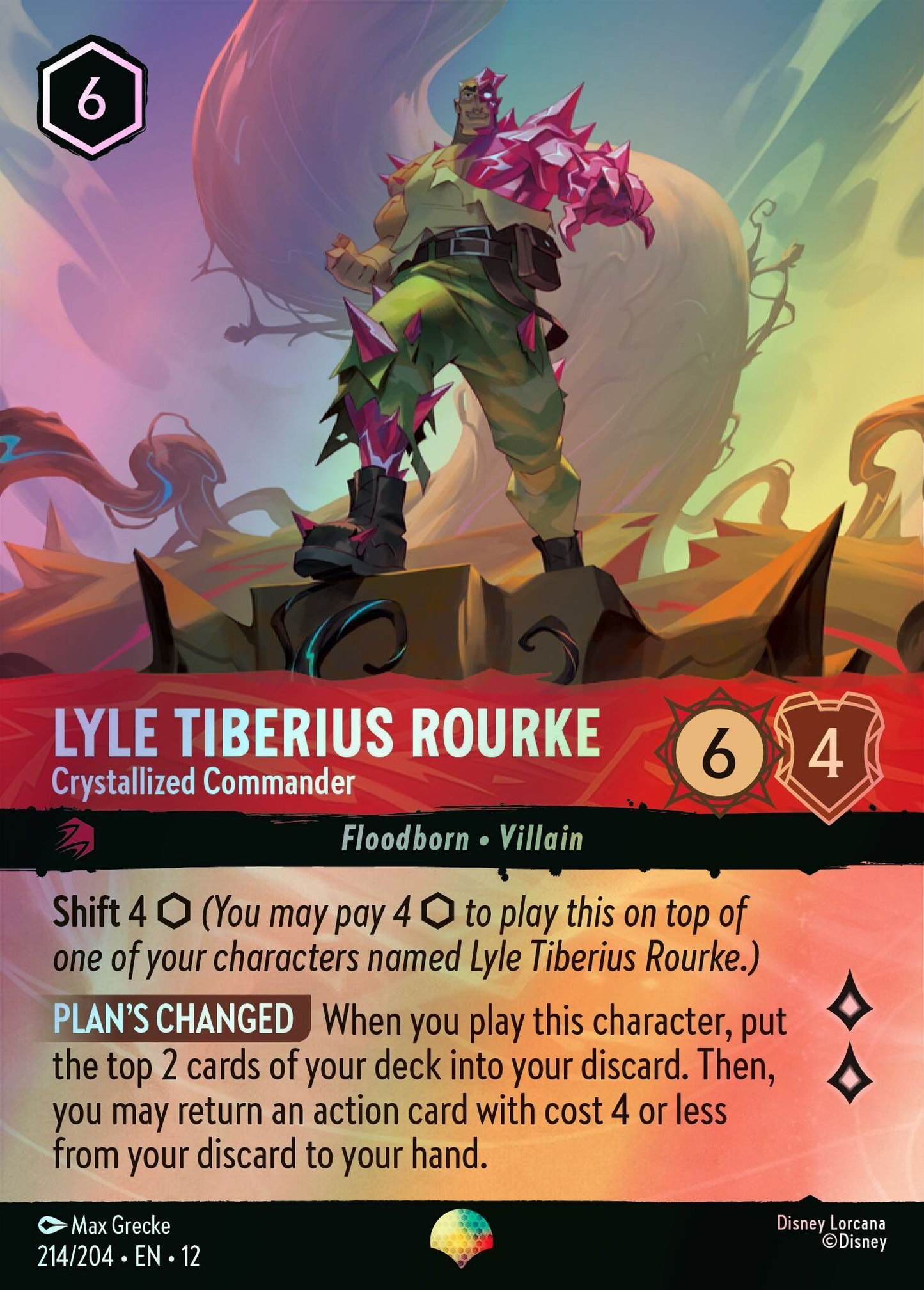 Lyle Tiberius Rourke, Crystallized Commander (12) #214 [EN/F]