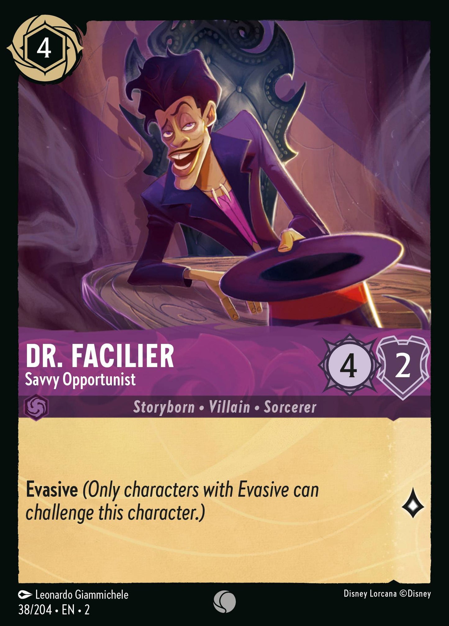 Dr. Facilier, Savvy Opportunist (2) #38 [EN/N] s/o