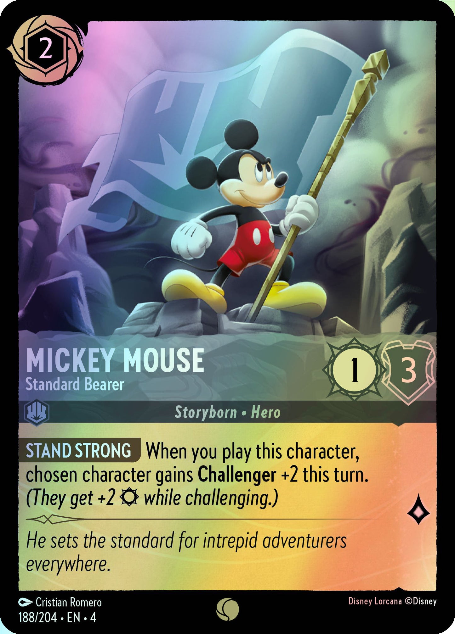 Mickey Mouse, Standard Bearer (4) #188 [EN/F] s/o