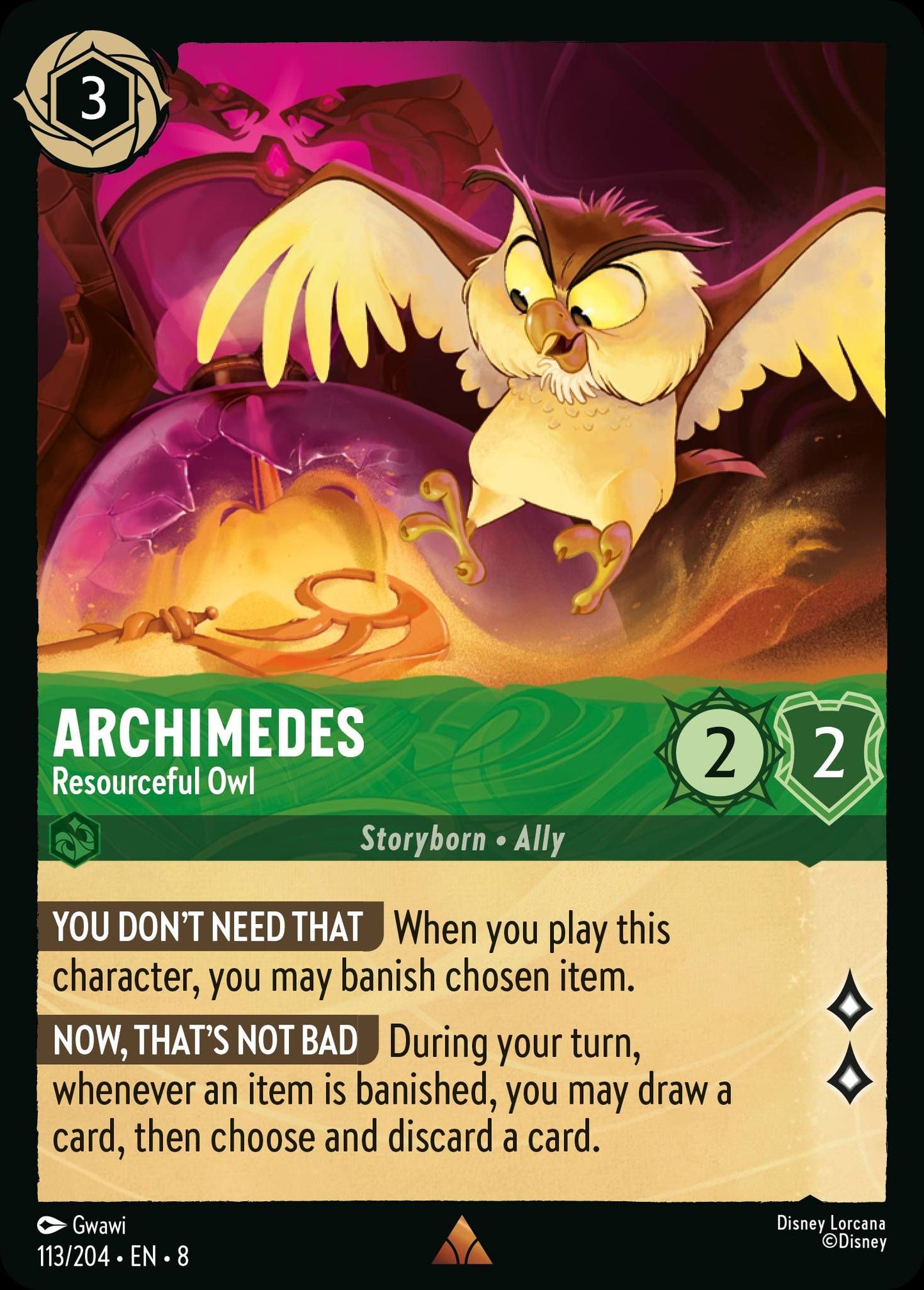 Archimedes, Resourceful Owl (8) #113 [EN/N] s/o
