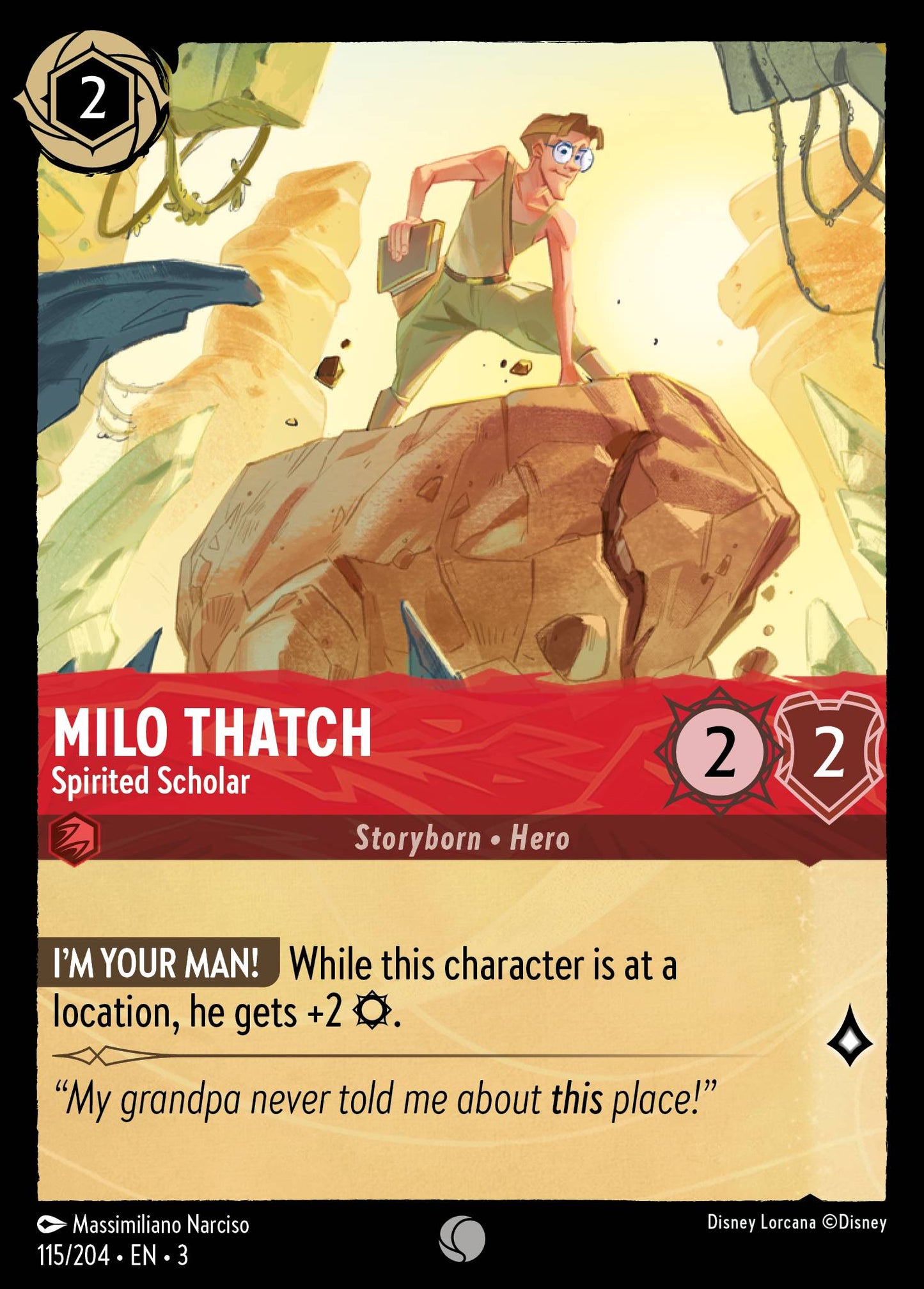 Milo Thatch, Spirited Scholar (3) #115 [EN/N] s/o