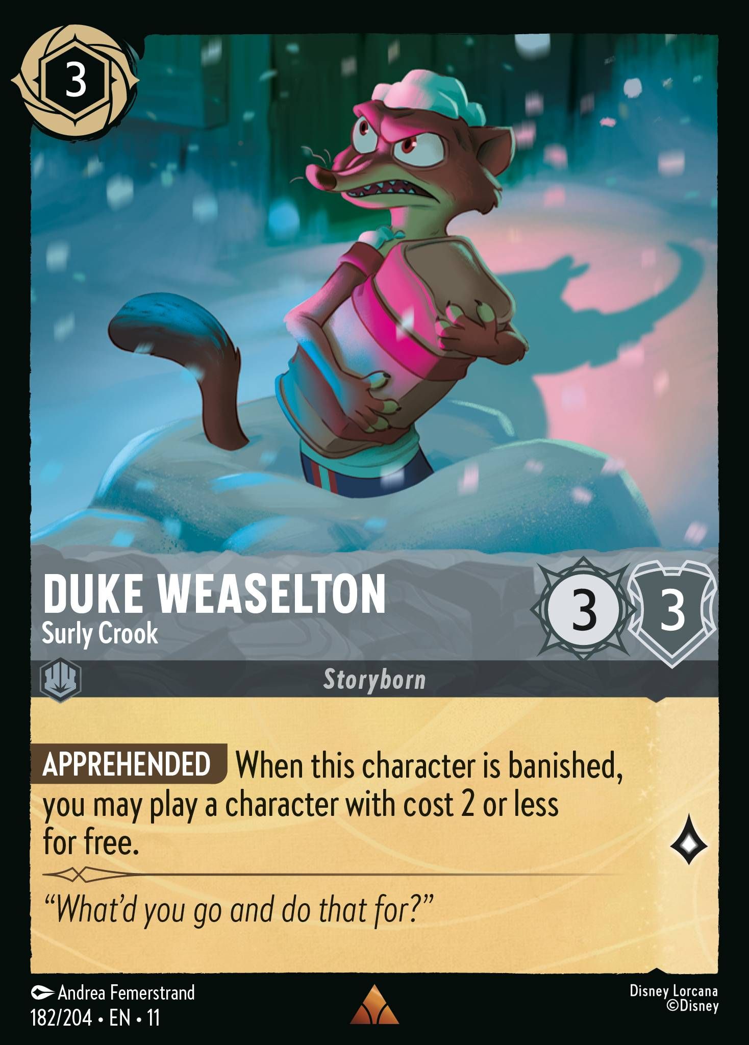 Duke Weaselton, Surly Crook (11) #182 [EN/N]