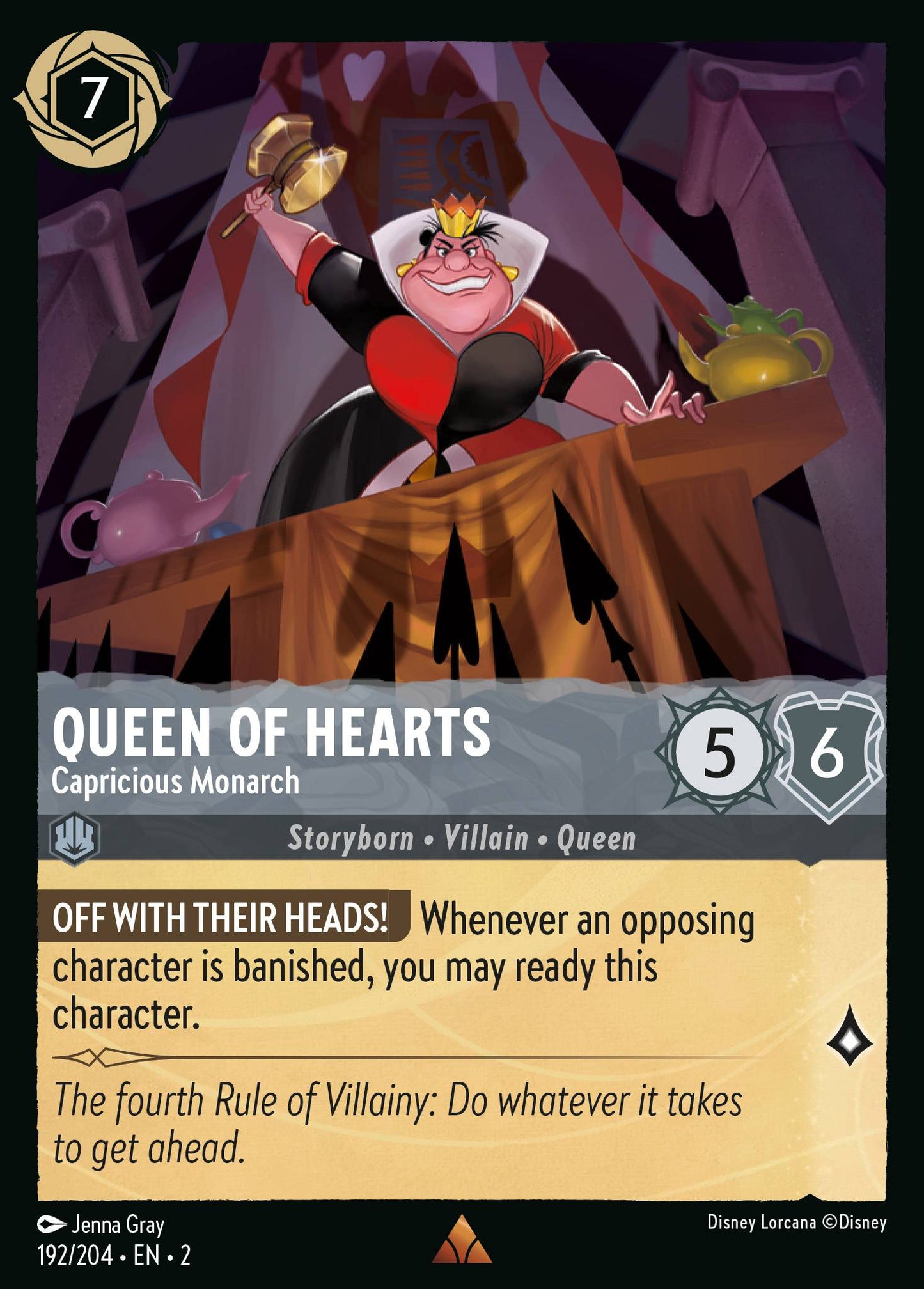 Queen of Hearts, Capricious Monarch (2) #192 [EN/N] s/o