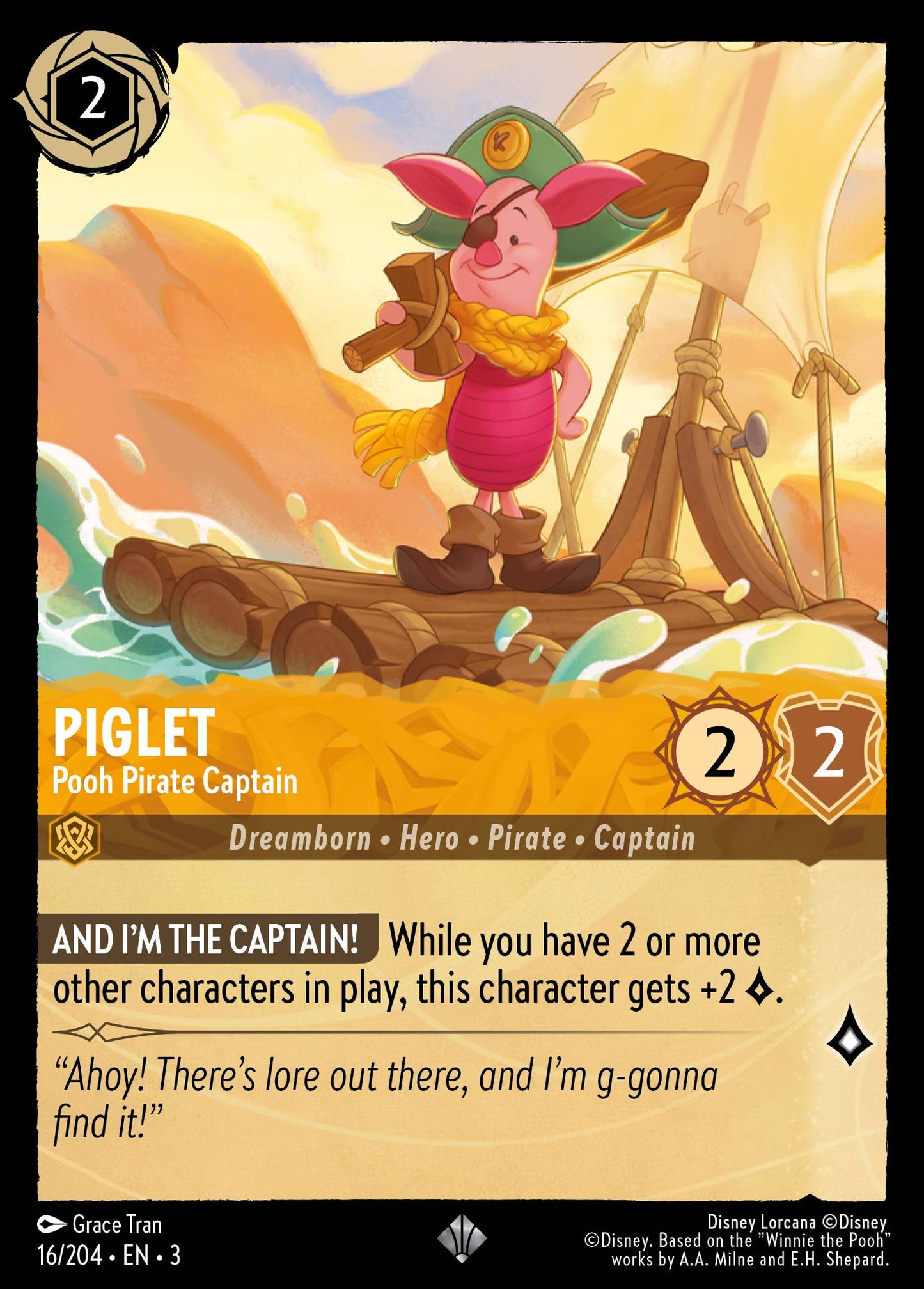Piglet, Pooh Pirate Captain (3) #16 [EN/N] s/o