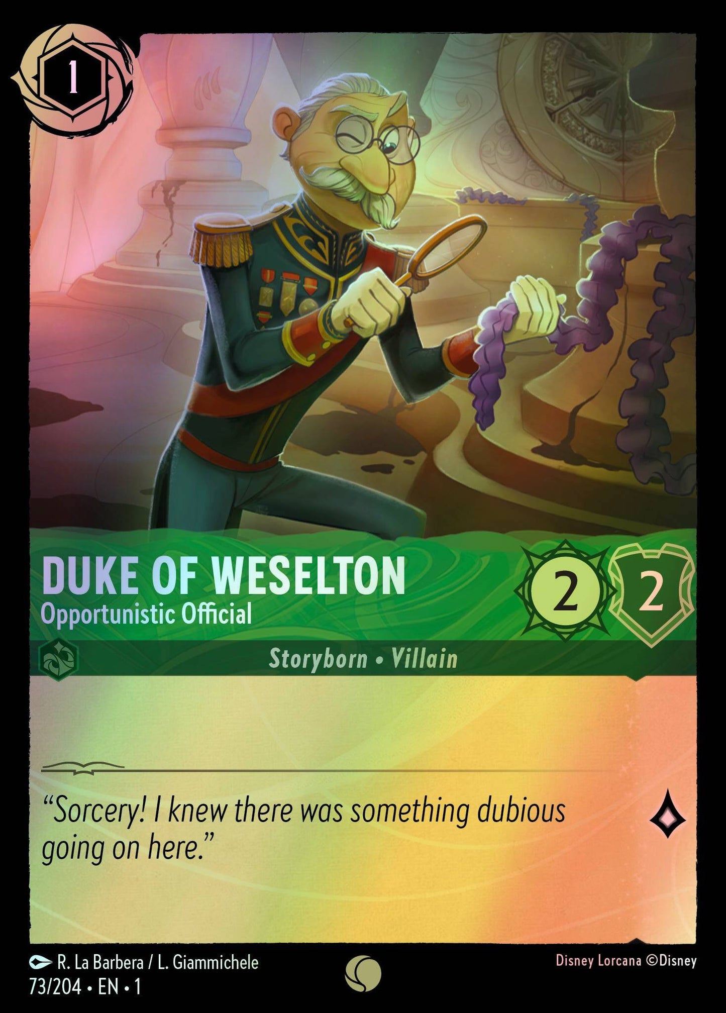 Duke of Weselton, Opportunistic Official (1) #73 [EN/F] s/o