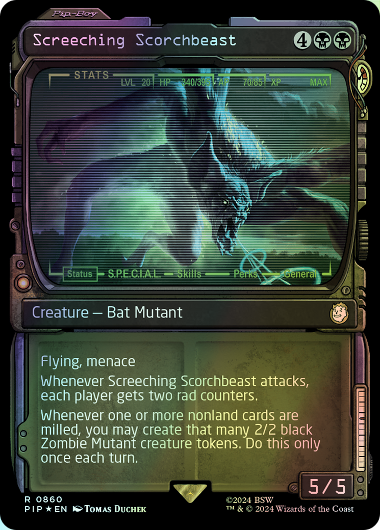 Screeching Scorchbeast - Surge Foil (PIP) #860 [EN/F]