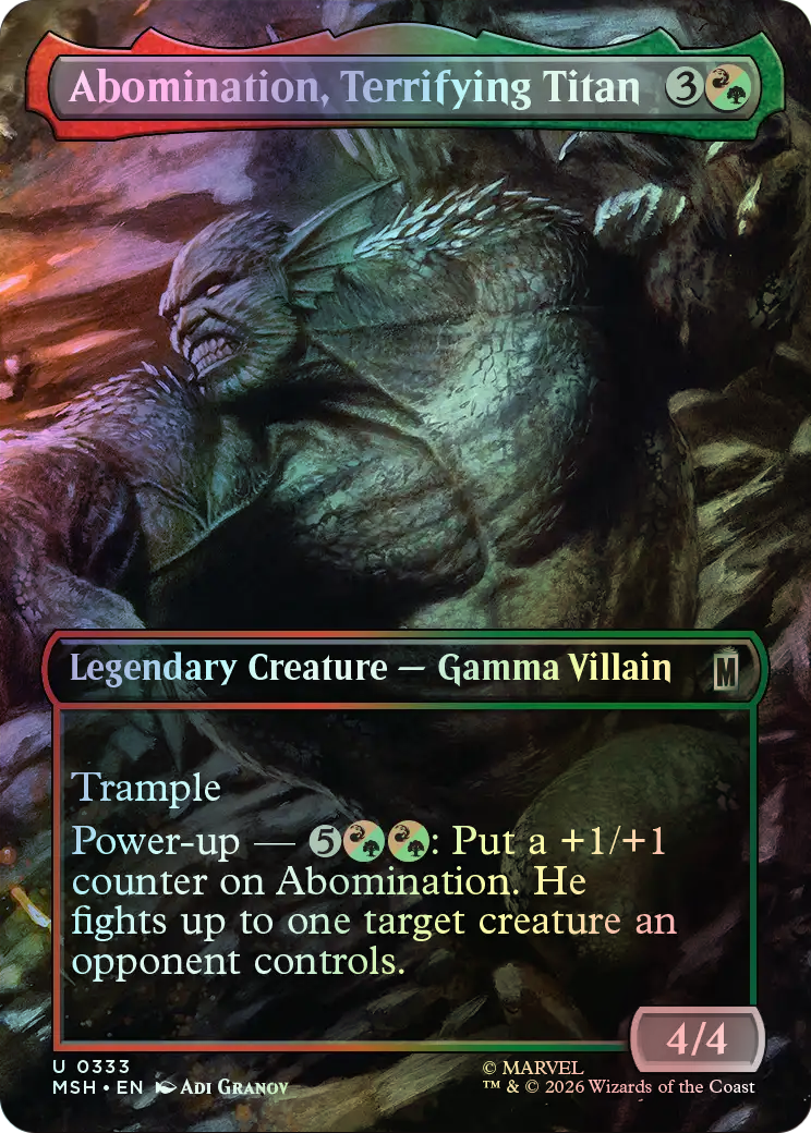 Abomination, Terrifying Titan (MSH) #333 [EN/F]