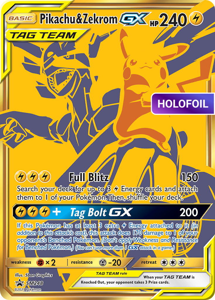 Pikachu & Zekrom-GX (PR-SM) #SM248 [EN/H]