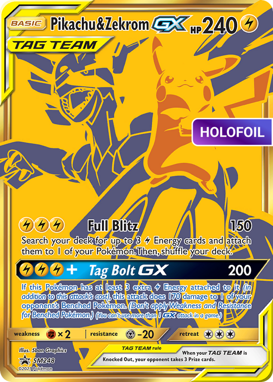 Pikachu & Zekrom-GX (PR-SM) #SM248 [EN/H]
