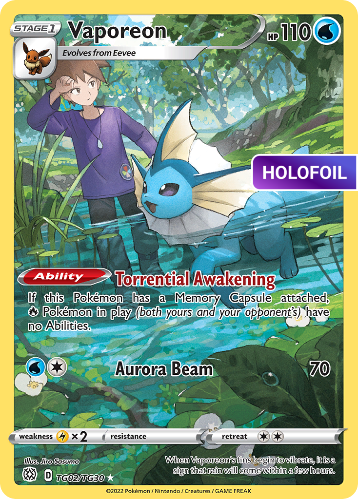 Vaporeon (BRS:TG) #TG02 [EN/H] s/o
