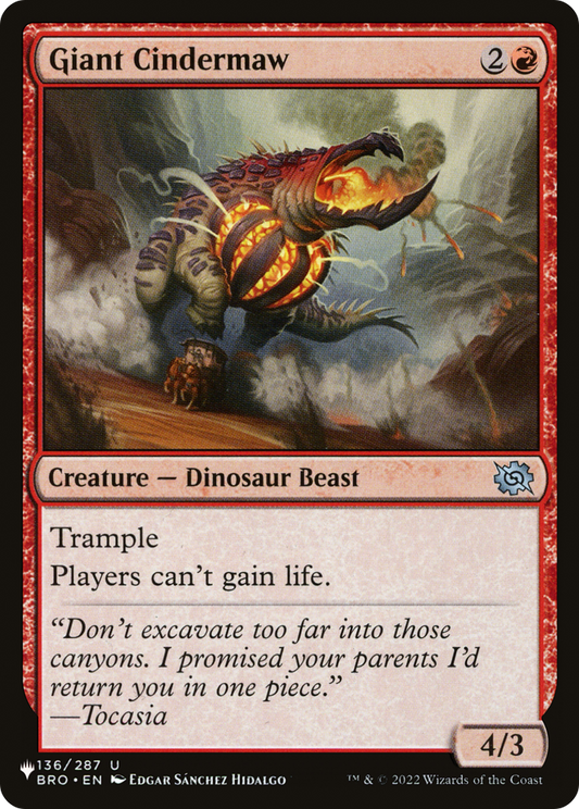 Giant Cindermaw (PLST) #BRO-136 [EN/N] s/o