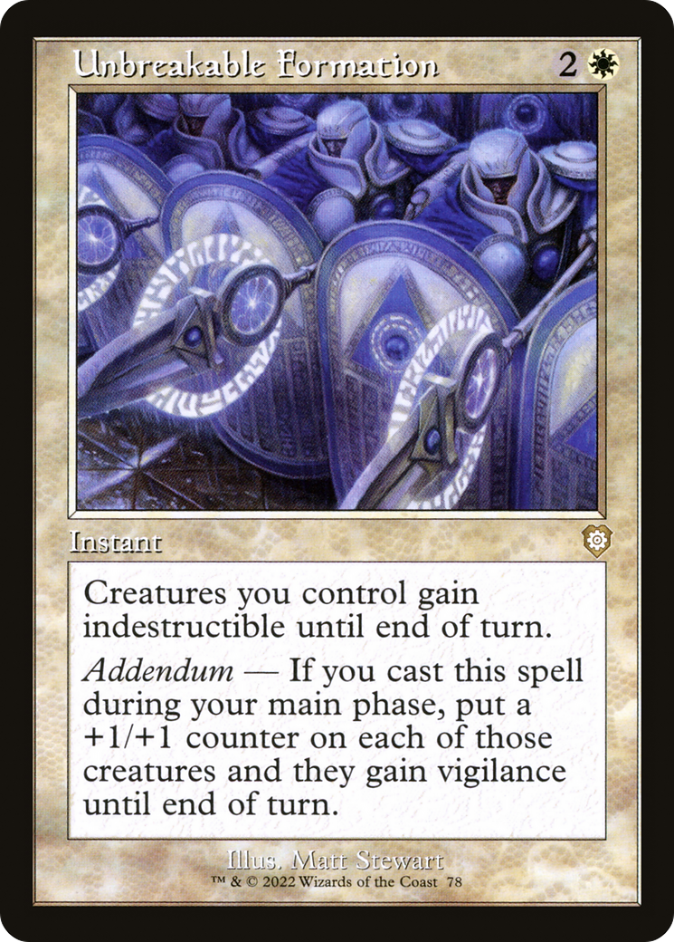 Unbreakable Formation (BRC) #78 [EN/N] s/o