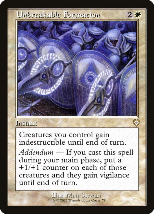 Unbreakable Formation (BRC) #78 [EN/N] s/o