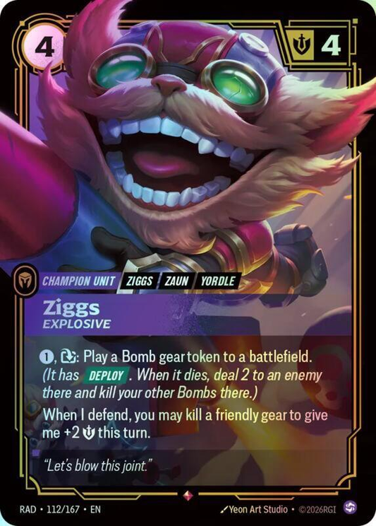 Ziggs, Explosive (RAD) #112 [EN/F]