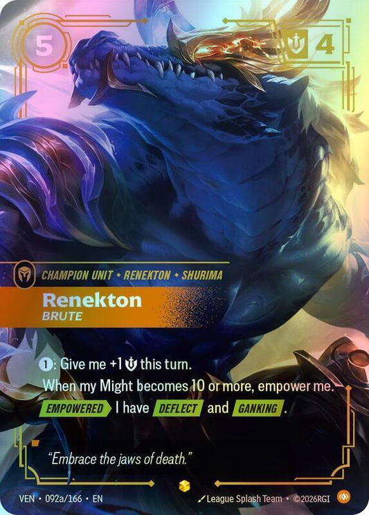 Renekton - Brute (Alternate Art) (VEN) #092a [EN/F]