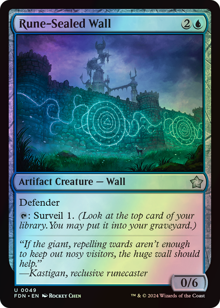 Rune-Sealed Wall (FDN) #49 [EN/F] s/o