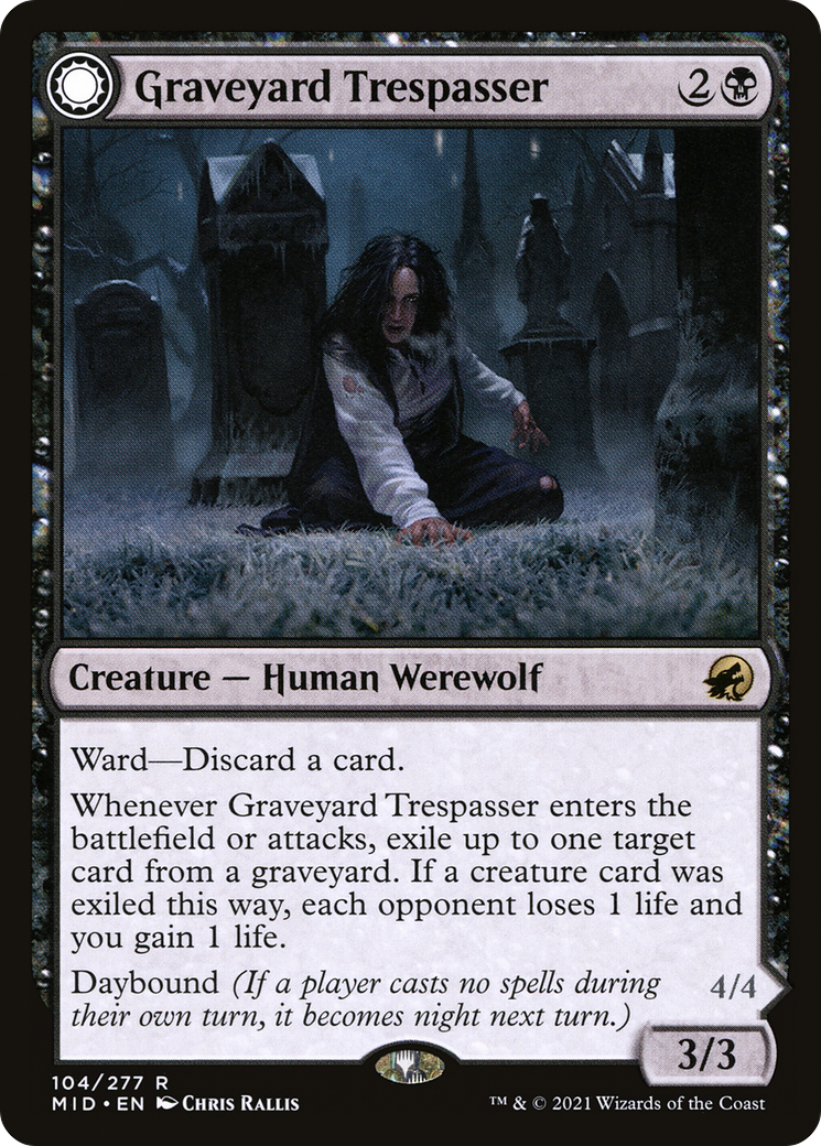 Graveyard Trespasser // Graveyard Glutton (MID) #104 [EN/N]