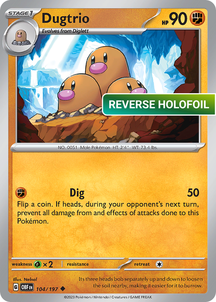 Dugtrio (OBF) #104 [EN/R] s/o
