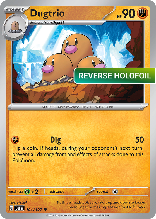 Dugtrio (OBF) #104 [EN/R] s/o