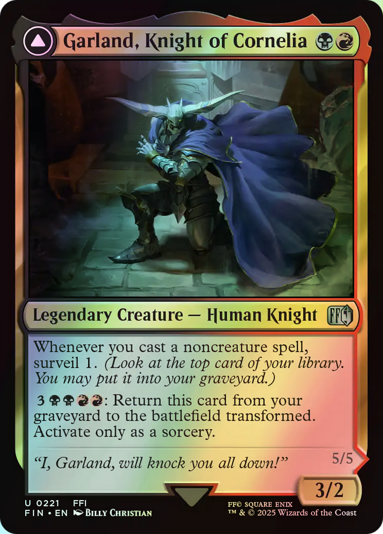 Garland, Knight of Cornelia // Chaos, the Endless (FIN) #221 [EN/F]