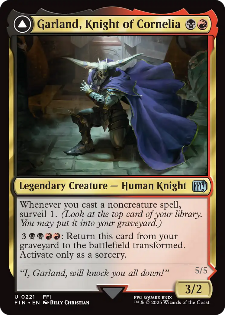 Garland, Knight of Cornelia // Chaos, the Endless (FIN) #221 [EN/N]