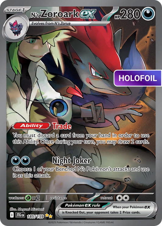 N's Zoroark ex - 185/159 (JTG) #185 [EN/H] s/o