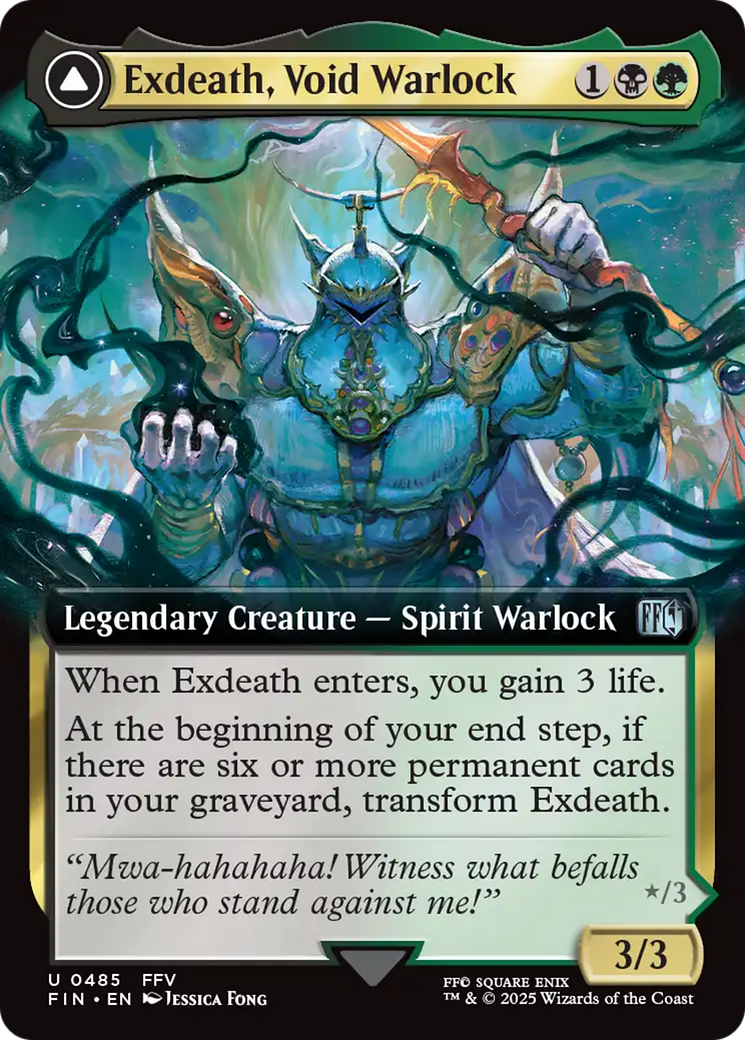 Exdeath, Void Warlock // Neo Exdeath, Dimension's End (FIN) #485 [EN/N] s/o