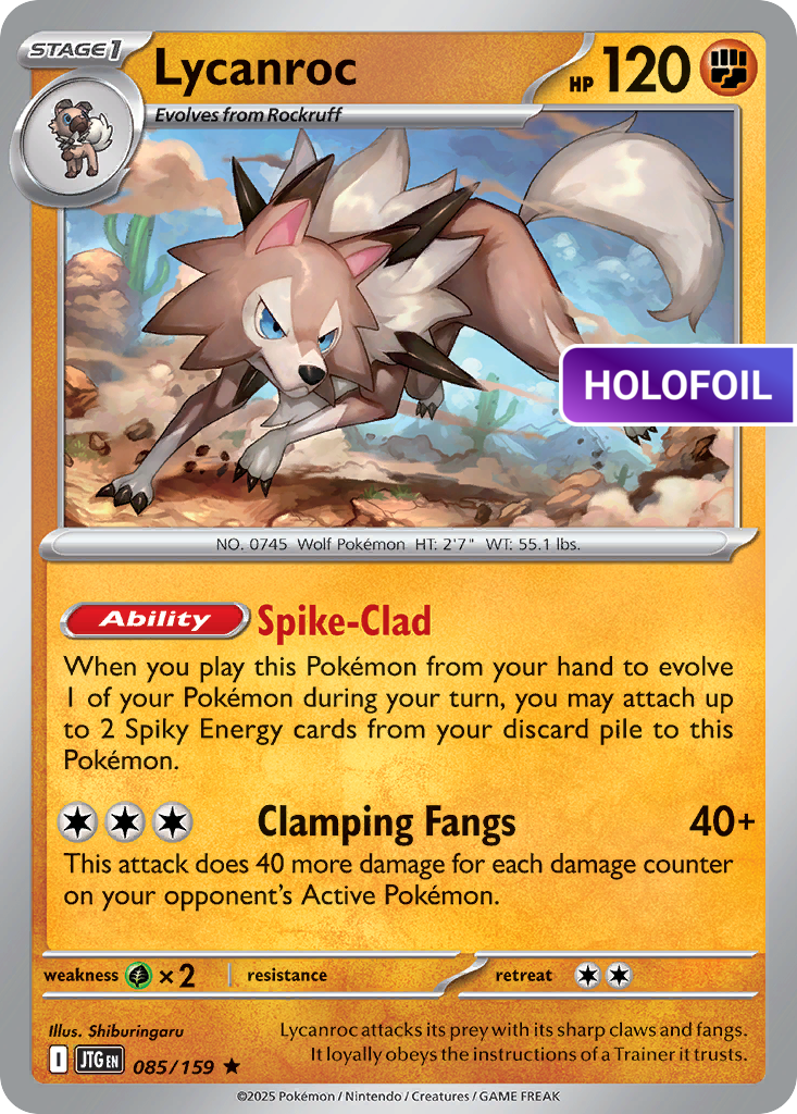 Lycanroc - 085/159 (JTG) #085 [EN/H] s/o
