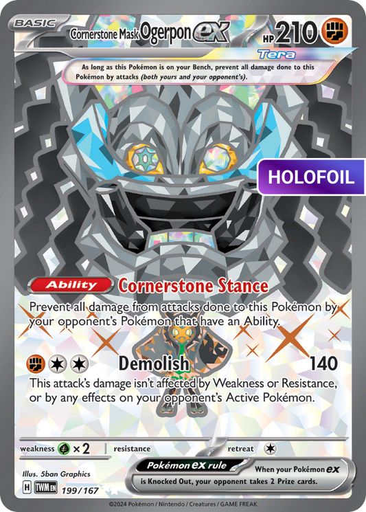 Cornerstone Mask Ogerpon ex - 199/167 (TWM) #199 [EN/H] s/o