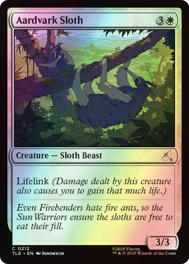 Aardvark Sloth (TLE) #212 [EN/F] s/o