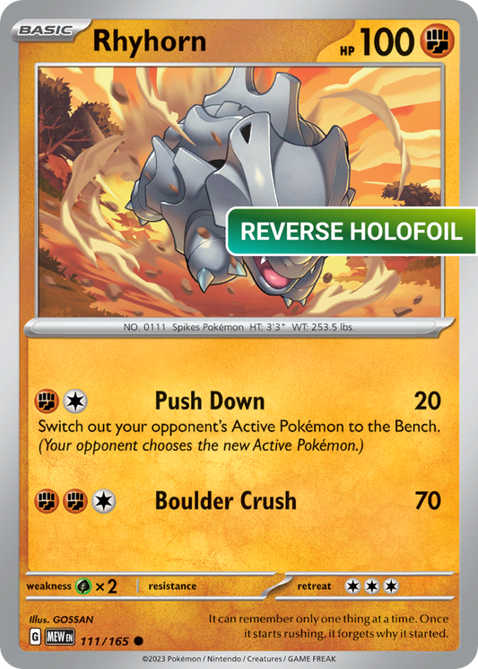 Rhyhorn (MEW) #111 [EN/R] s/o