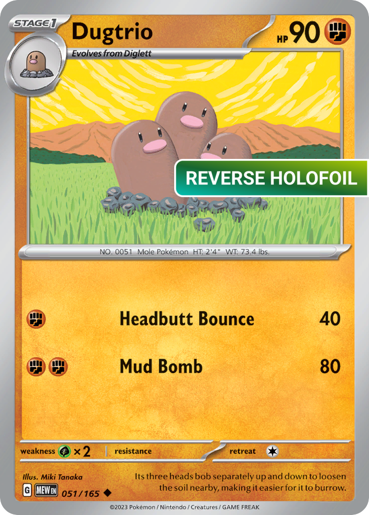 Dugtrio (MEW) #051 [EN/R] s/o